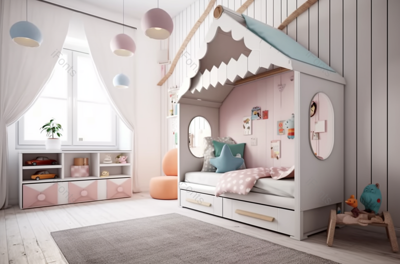 浅粉色纳维亚风格公主房拍摄童真,高清,摄影图,摄影图片,图片大全,摄影图免费下载